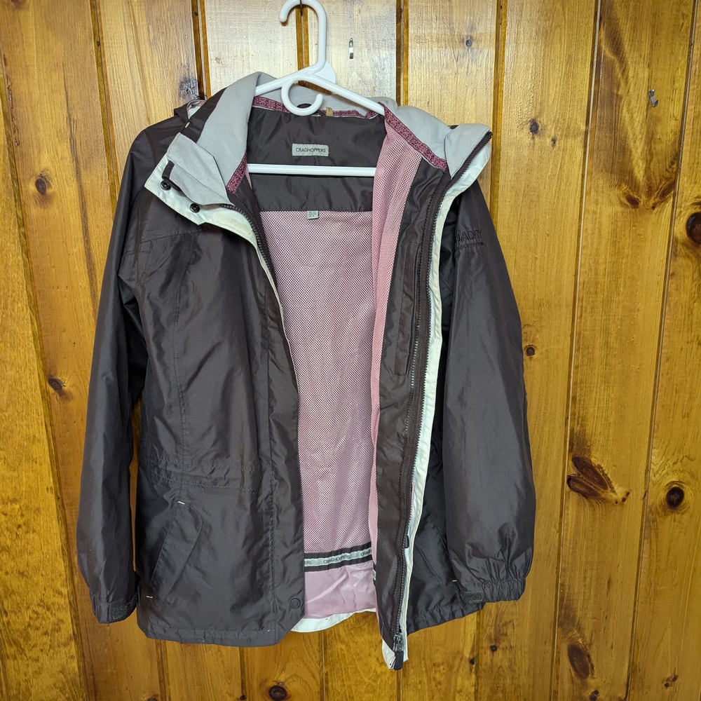 Women's Craghopper Brown Hooded Jacket Size 8